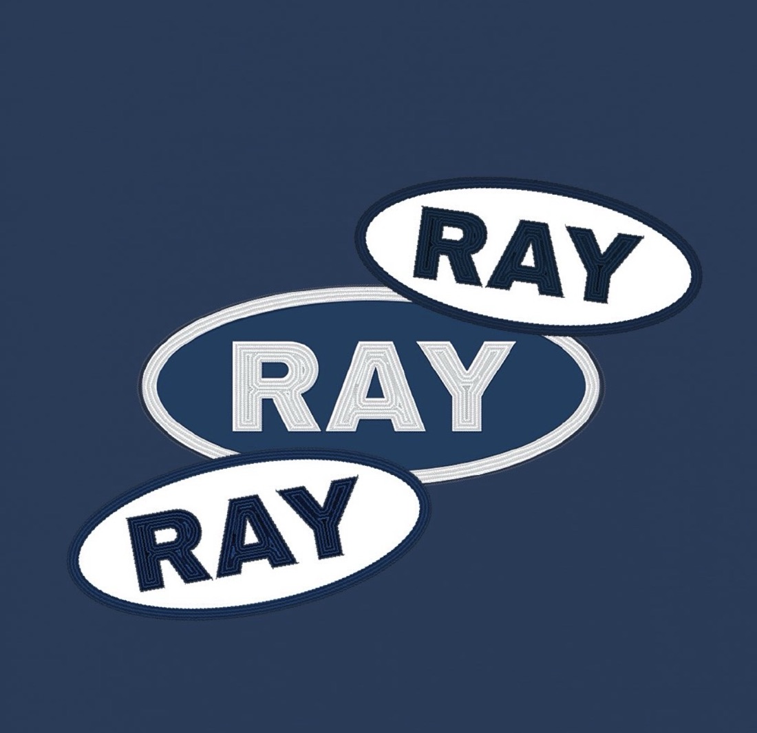Ray logo in stacked ovals